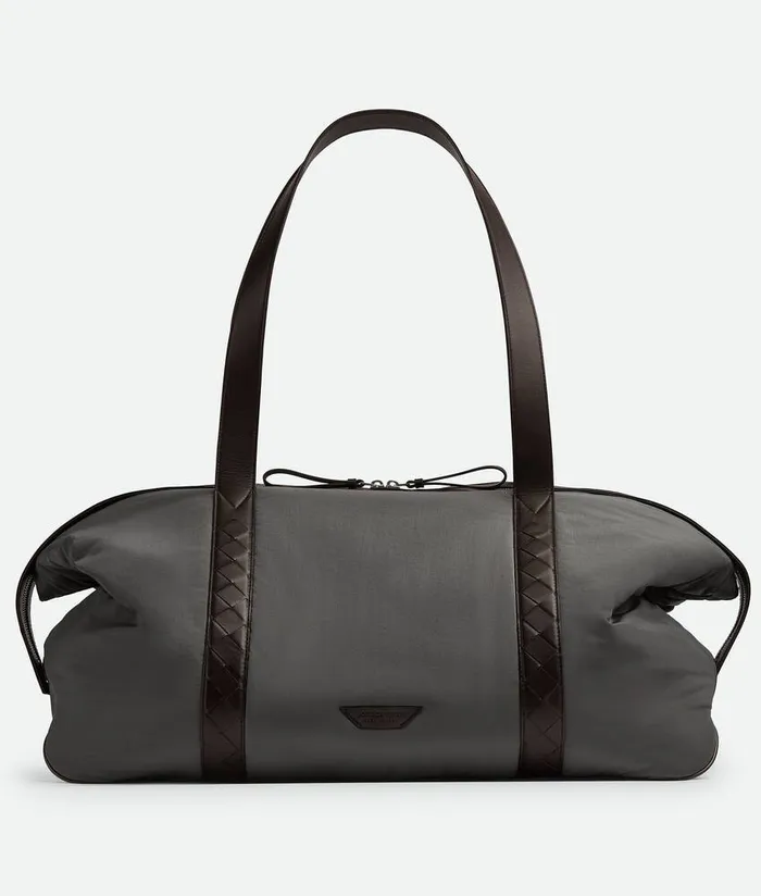 WomenMen Bottega Veneta Travel Bags Large Crossroad Weekender Light Graphite