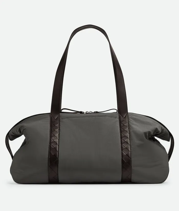 WomenMen Bottega Veneta Travel Bags Large Crossroad Weekender Light Graphite