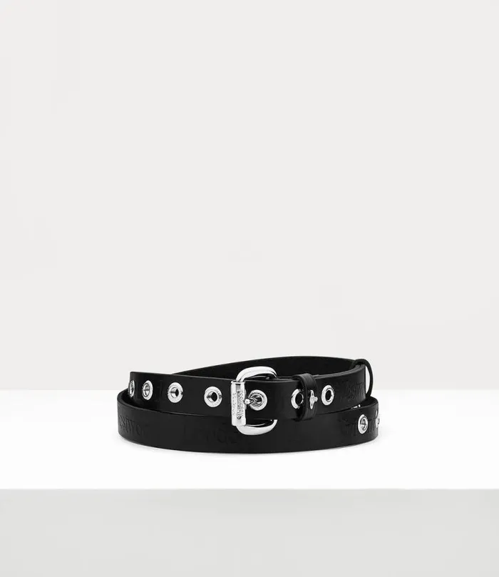 WomenMen Carolina Belt Rhodiumblackleather Vivienne Westwood Belts And Harnesses