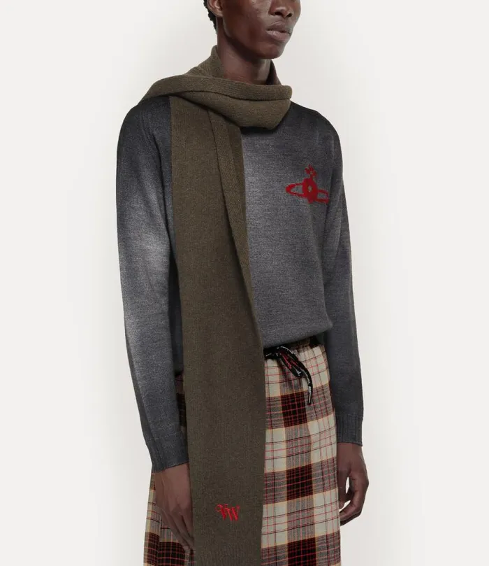 WomenMen Cashmere Scarf Brown Vivienne Westwood Scarves And Ponchos WomenMen Cashmere Scarf Brown Vivienne Westwood Scarves And Ponchos