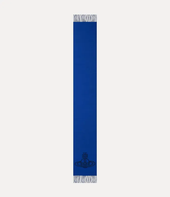 WomenMen Double Logo Scarf Blue Vivienne Westwood Scarves And Ponchos