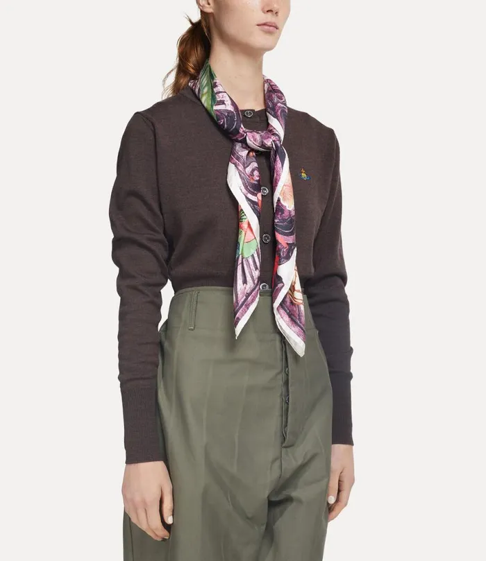 WomenMen Hibiscus Square Scarf Ivory Vivienne Westwood Scarves And Ponchos WomenMen Hibiscus Square Scarf Ivory Vivienne Westwood Scarves And Ponchos