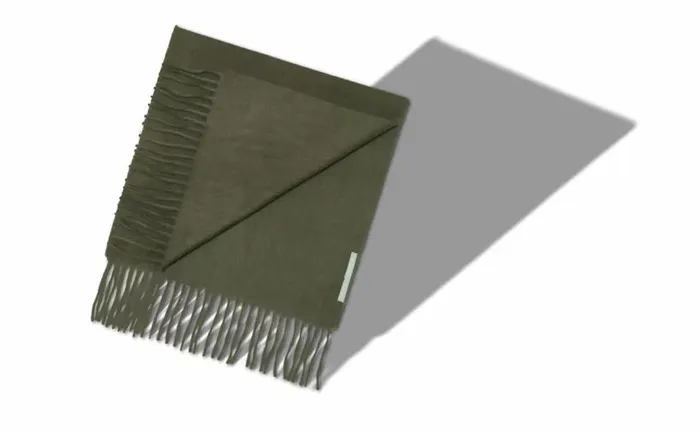 WomenMen Khaki Cashmere Scarf Manolo Blahnik Gifts For Him