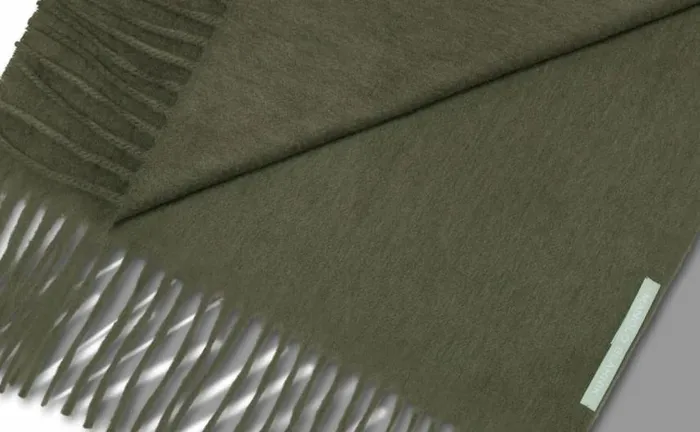 WomenMen Khaki Cashmere Scarf Manolo Blahnik Gifts For Him