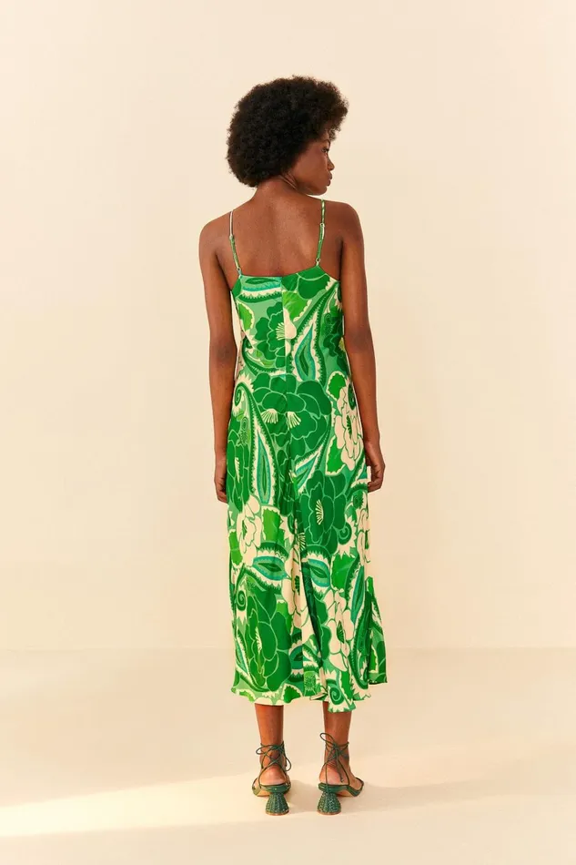 Women Midi Dresses Farm Rio Tropical Groove Circle Cut Out Midi Dress