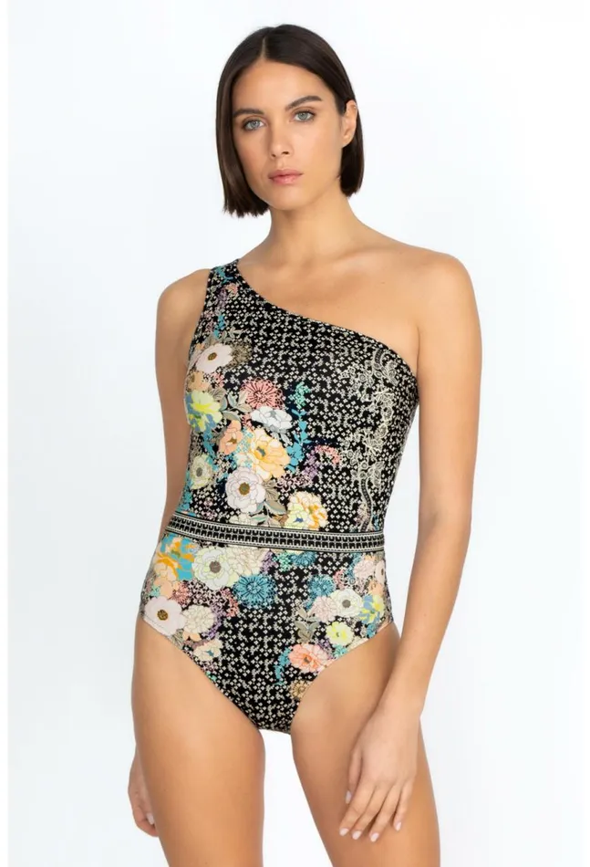 Women Mila One Shoulder Swimsuit Mila Johnny Was OnePieces