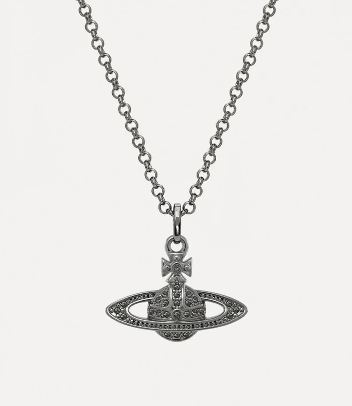 Women Mini Bas Relief Pendant Necklace Rutheniumblackdiamond Vivienne Westwood Necklaces Women Mini Bas Relief Pendant Necklace Rutheniumblackdiamond Vivienne Westwood Necklaces