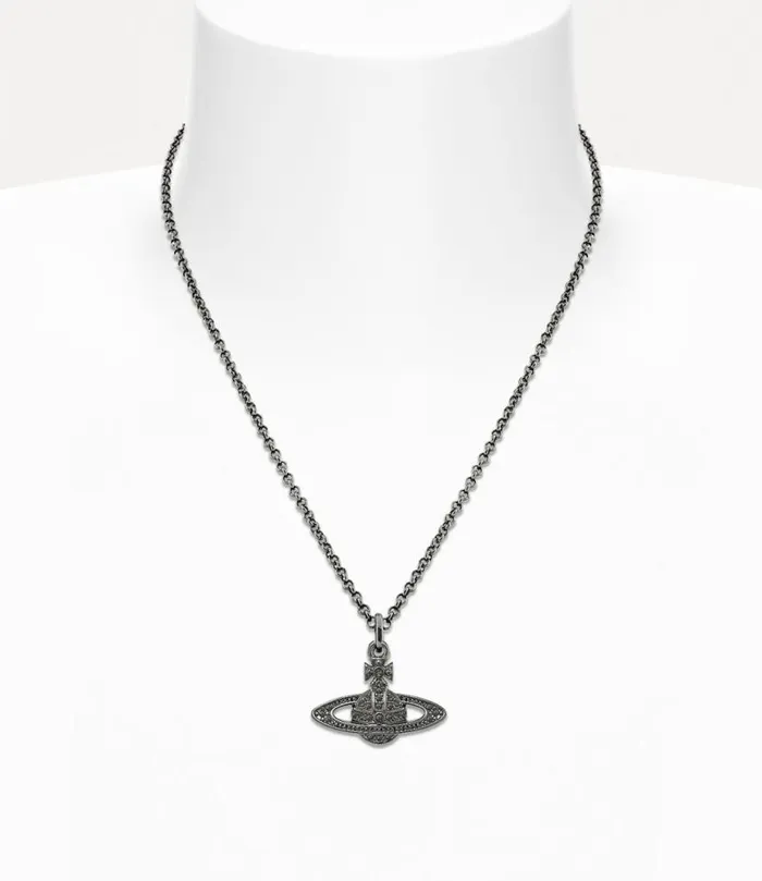 Women Mini Bas Relief Pendant Necklace Rutheniumblackdiamond Vivienne Westwood Necklaces Women Mini Bas Relief Pendant Necklace Rutheniumblackdiamond Vivienne Westwood Necklaces