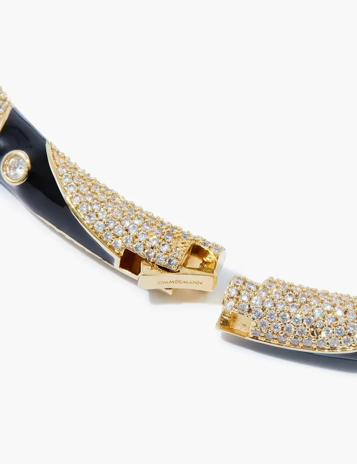 Women Necklaces Zimmermann Stella Pave Choker Goldblack