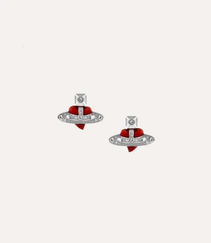 Women New Diamante Heart Earrings Platinumcrystalcrystalindianpinkenamel Vivienne Westwood Classic Styles Women New Diamante Heart Earrings Platinumcrystalcrystalindianpinkenamel Vivienne Westwood Classic Styles