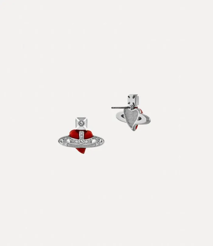 Women New Diamante Heart Earrings Platinumcrystalcrystalindianpinkenamel Vivienne Westwood Classic Styles Women New Diamante Heart Earrings Platinumcrystalcrystalindianpinkenamel Vivienne Westwood Classic Styles