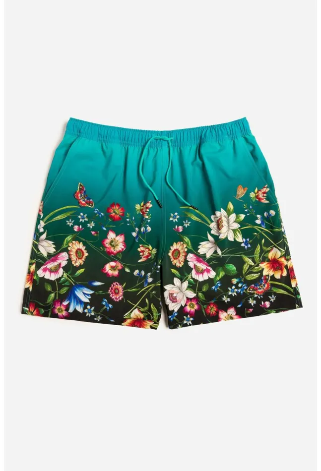 Women Ombre Garden Mens Swim Trunk Ombre Garden Johnny Was Mens Swimwear