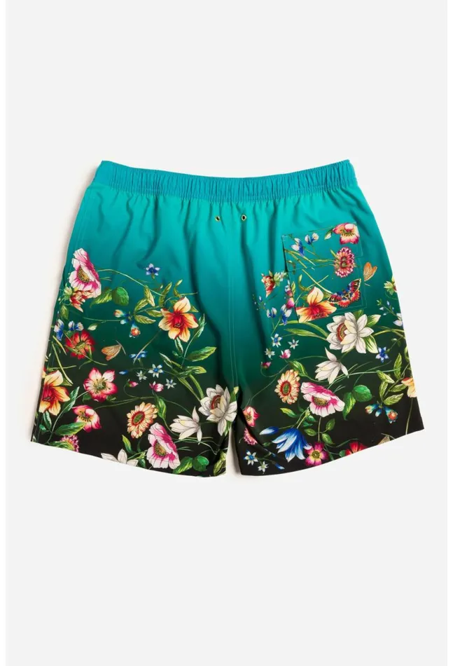 Women Ombre Garden Mens Swim Trunk Ombre Garden Johnny Was Mens Swimwear