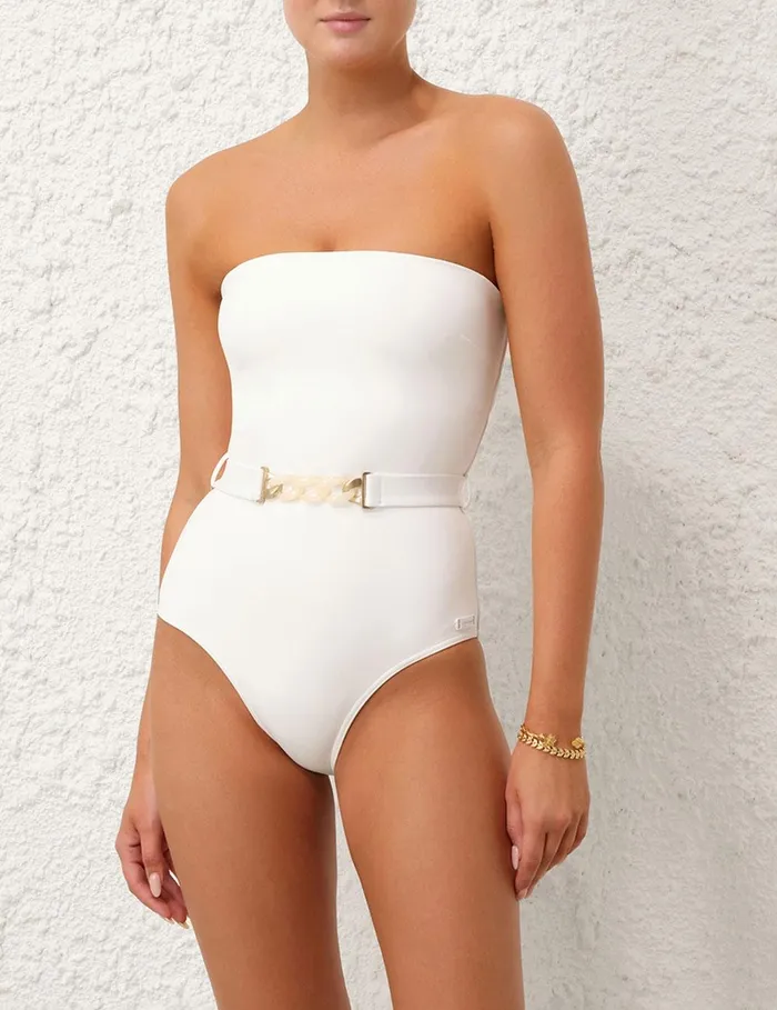 Women One Pieces Zimmermann Separates Bandeau 1pc Ivory
