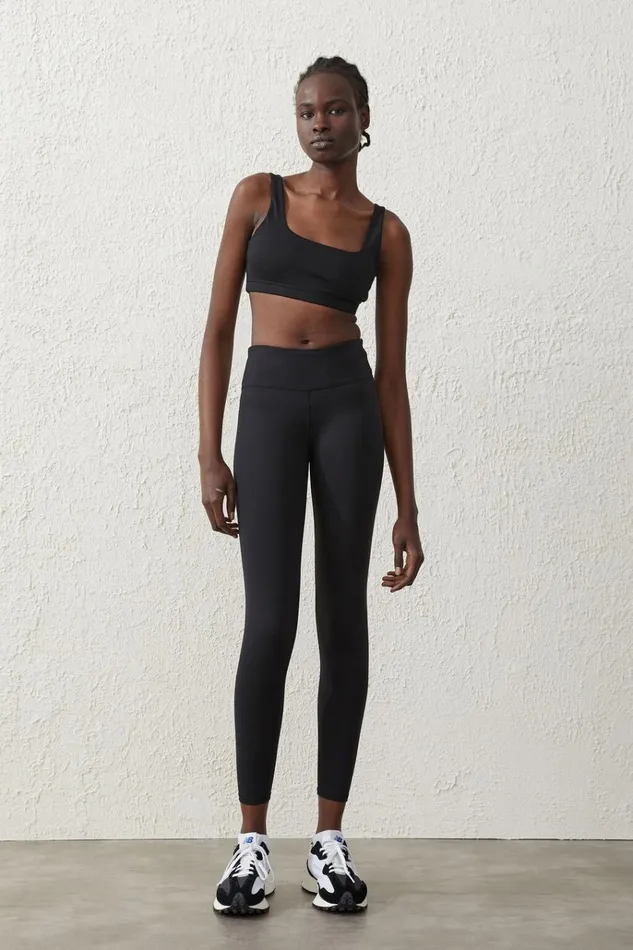Women Pants Cotton On Active Core Full Length Tight Core Black