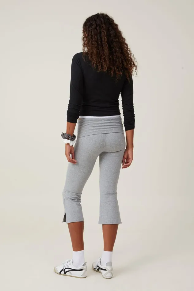 Women Pants Cotton On Bella Capri Grey Marle