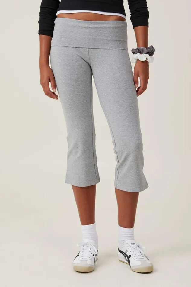 Women Pants Cotton On Bella Capri Grey Marle