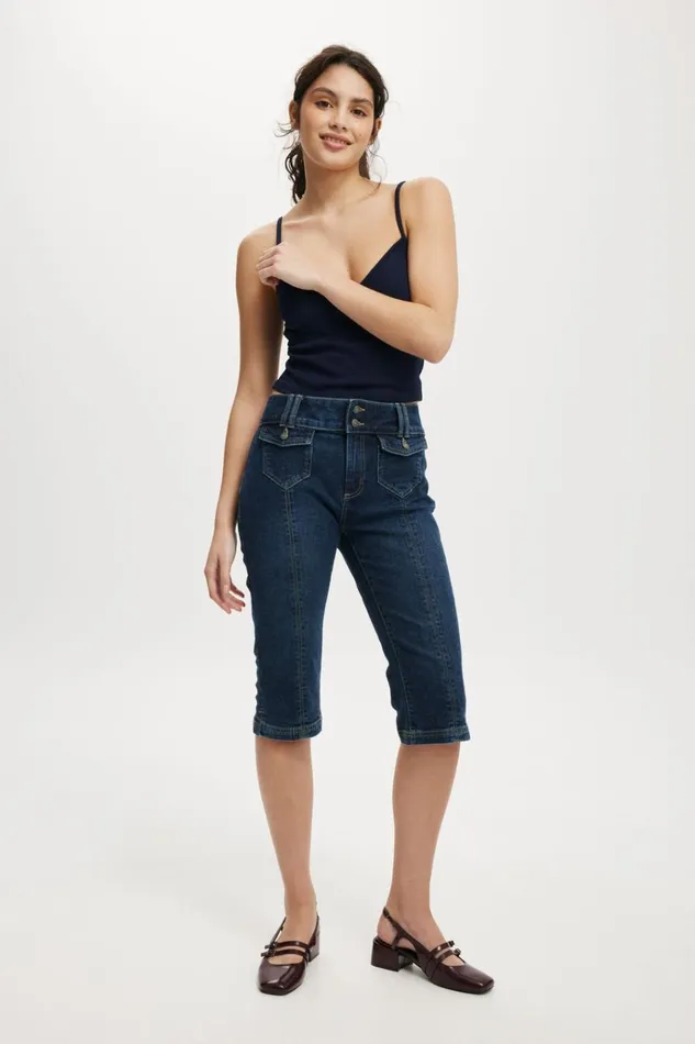 Women Pants Cotton On Capri Jean Mistic Bluepockets