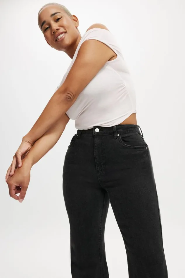 Women Pants Cotton On Curvy Stretch Bootcut Jean Graphite Black Women Pants Cotton On Curvy Stretch Bootcut Jean Graphite Black