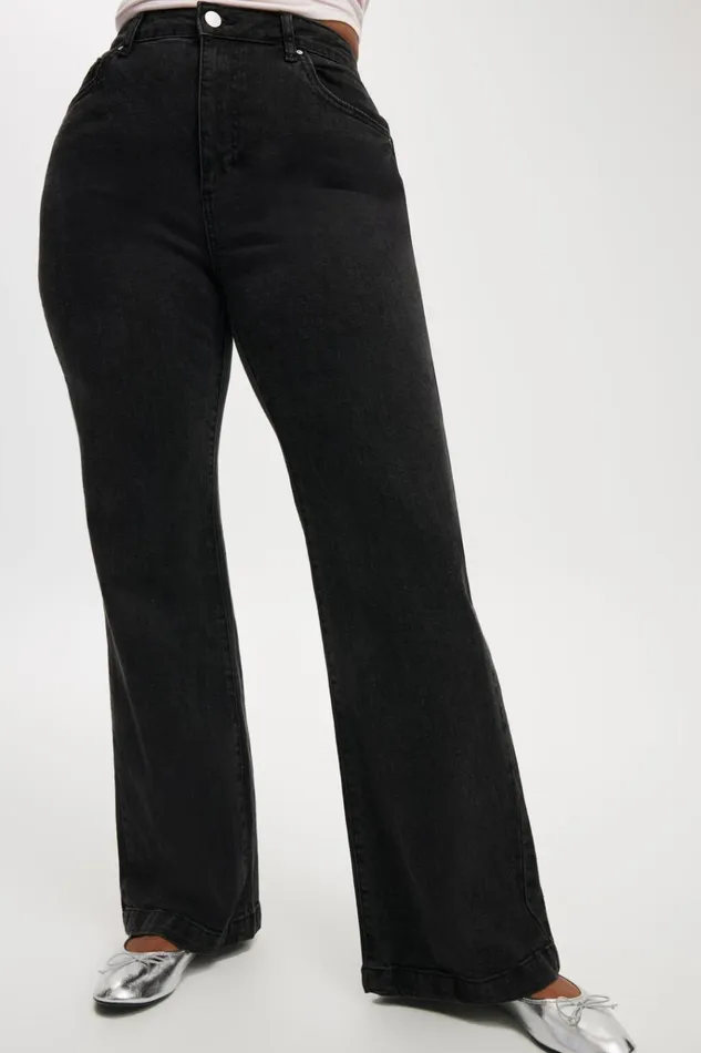 Women Pants Cotton On Curvy Stretch Bootcut Jean Graphite Black Women Pants Cotton On Curvy Stretch Bootcut Jean Graphite Black