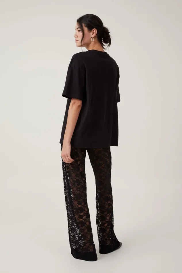Women Pants Cotton On Emmeline Lace Pant Black