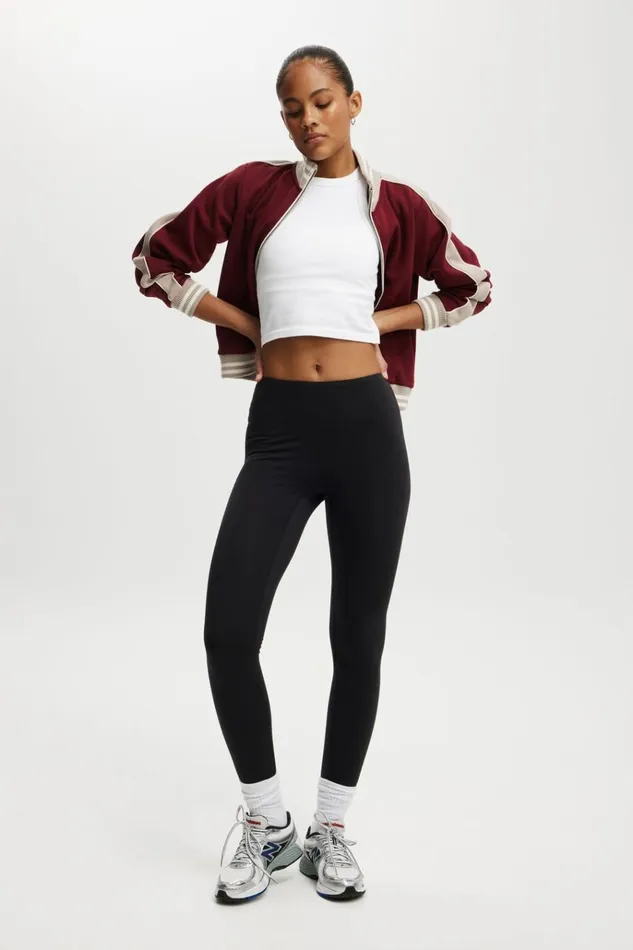 Women Pants Cotton On Ultra Soft Track Full Length Tight Black
