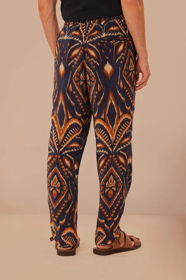 Women Pants Farm Rio Blue Pineapple Ikat Pants