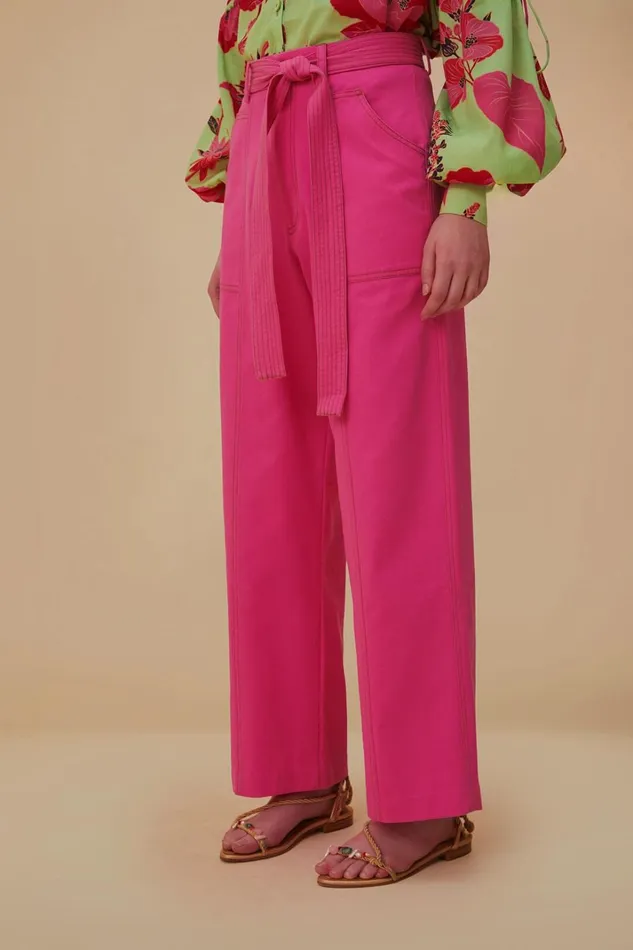 Women Pants Farm Rio Pink Wide Pants