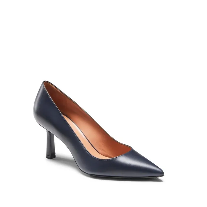 Women Pump In Leather Navy Blue Fratelli Rossetti Dcollet