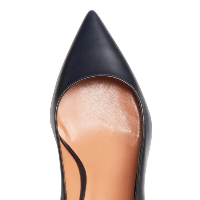 Women Pump In Leather Navy Blue Fratelli Rossetti Dcollet Women Pump In Leather Navy Blue Fratelli Rossetti Dcollet