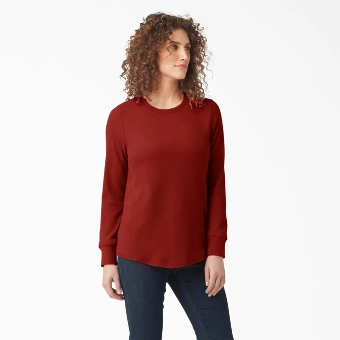 Womens Long Sleeve Thermal Shirt Molten Lava Heather Molten Lava Heather m2h Women Dickies Work Tops Womens Long Sleeve Thermal Shirt Molten Lava Heather Molten Lava Heather m2h Women Dickies Work Tops