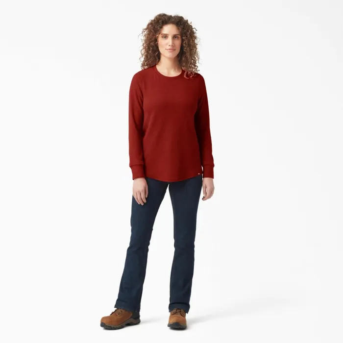 Womens Long Sleeve Thermal Shirt Molten Lava Heather Molten Lava Heather m2h Women Dickies Work Tops Womens Long Sleeve Thermal Shirt Molten Lava Heather Molten Lava Heather m2h Women Dickies Work Tops