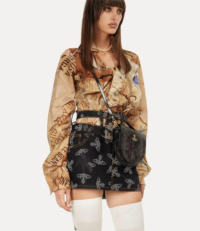 Women Saddle Crossbody Bag Black Vivienne Westwood Crossbody Bags Women Saddle Crossbody Bag Black Vivienne Westwood Crossbody Bags