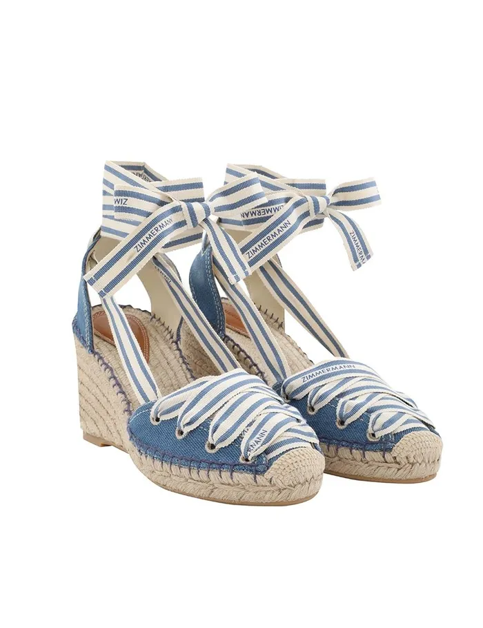 Women Sandals Zimmermann Sol Espadrille 95 Denim