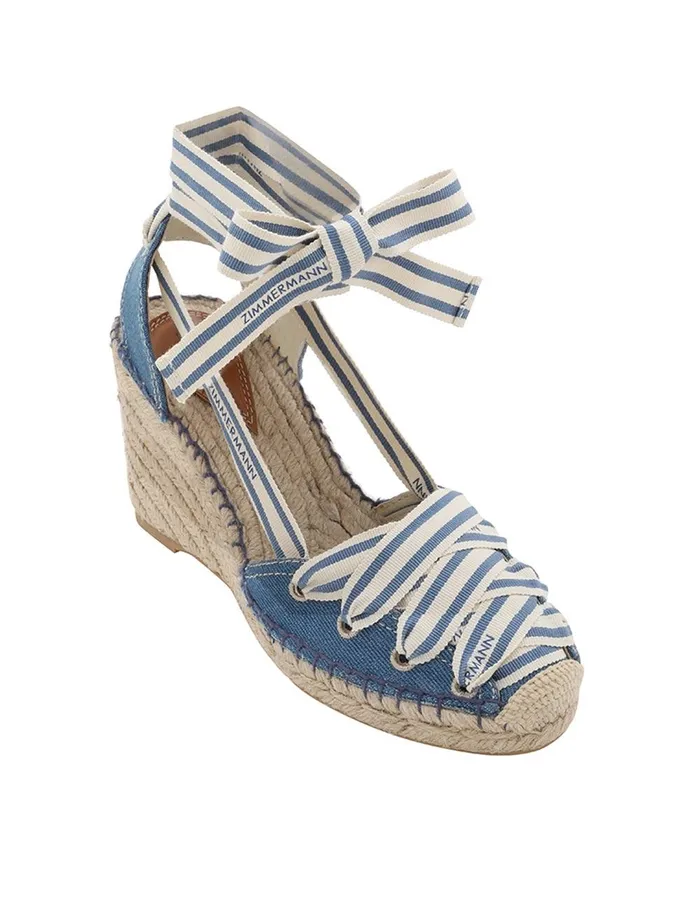 Women Sandals Zimmermann Sol Espadrille 95 Denim