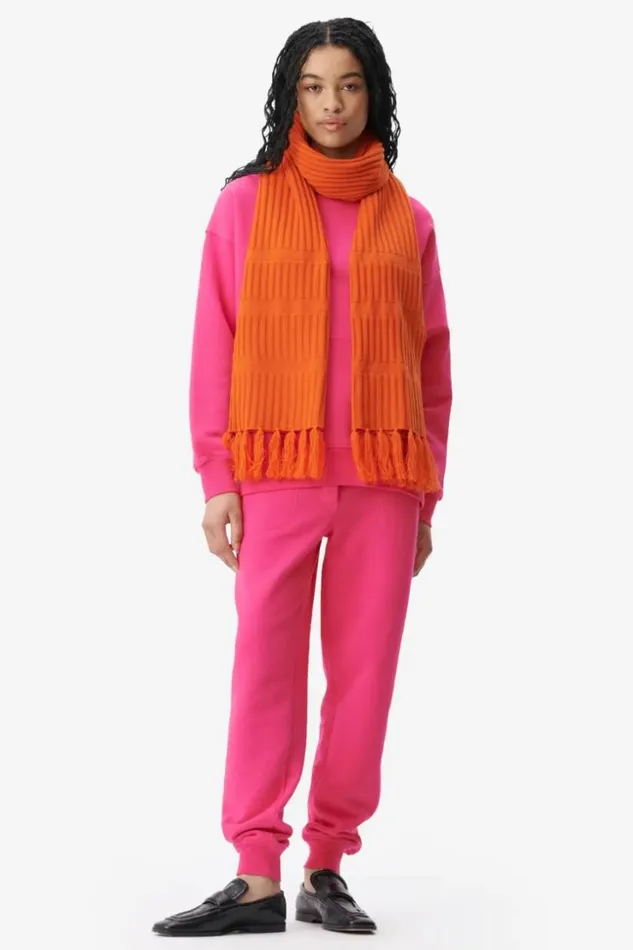 Women Scarfs and Triangles Lala Berlin Scarf Anissa Wool Mix Paprika