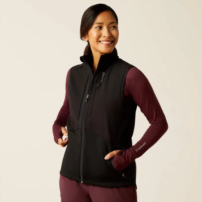 Women Scrubs Ariat Sina Fleece Scrub Vest Black