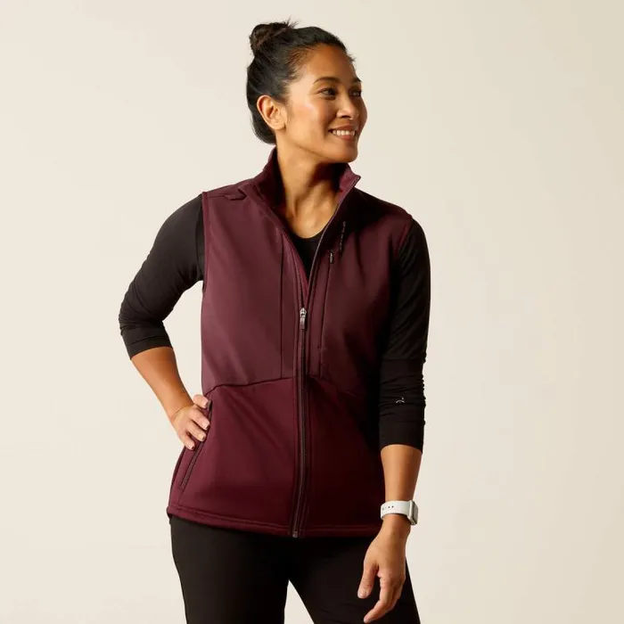 Women Scrubs Ariat Sina Fleece Scrub Vest Winetasting