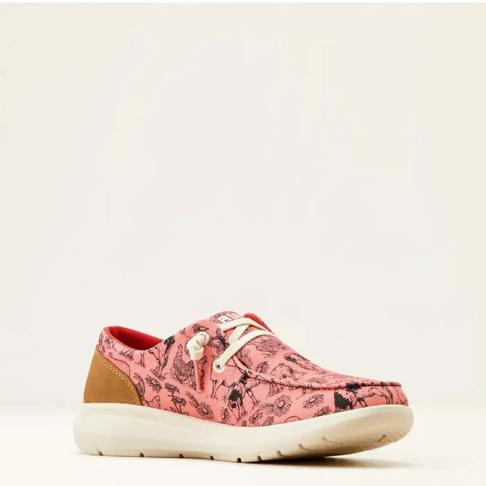Women Shoes and Sneakers Ariat Hilo Coral Livestockdark Tan Suede