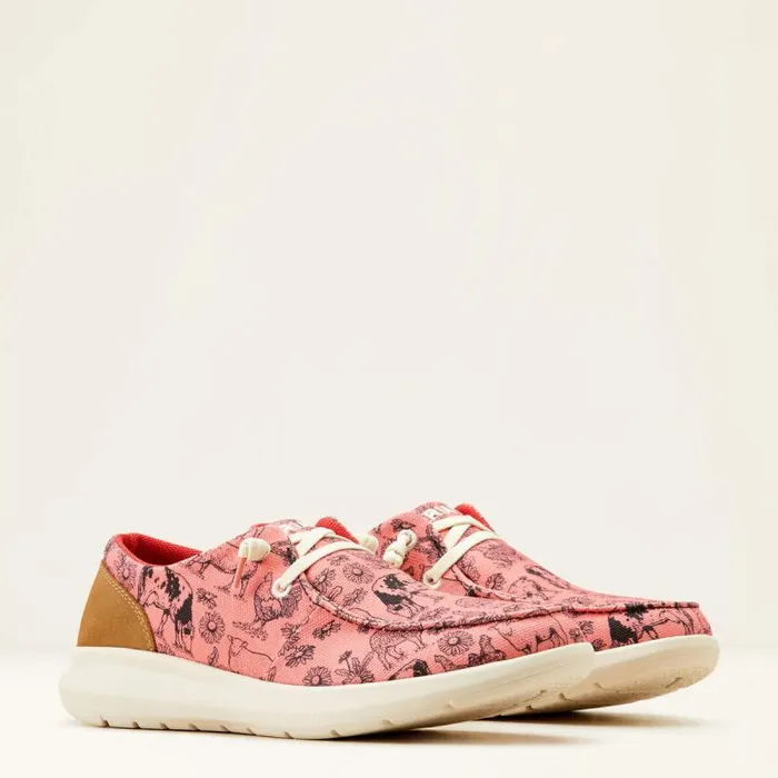 Women Shoes and Sneakers Ariat Hilo Coral Livestockdark Tan Suede