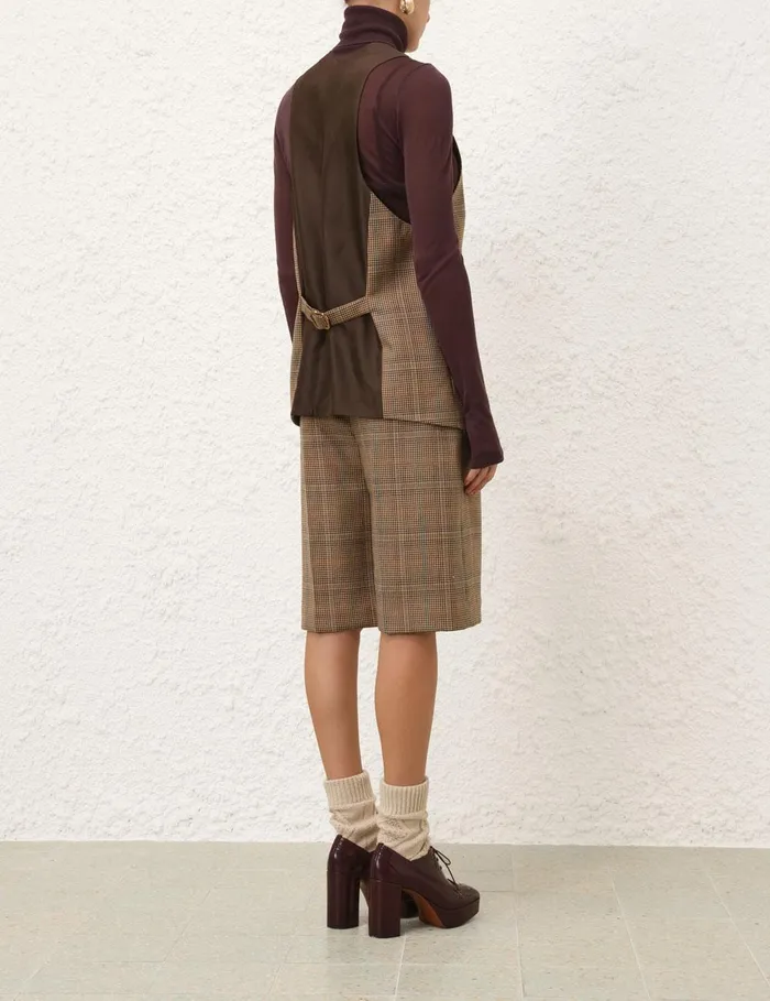 Women Shorts and Pants Zimmermann Eden Checked Short Check