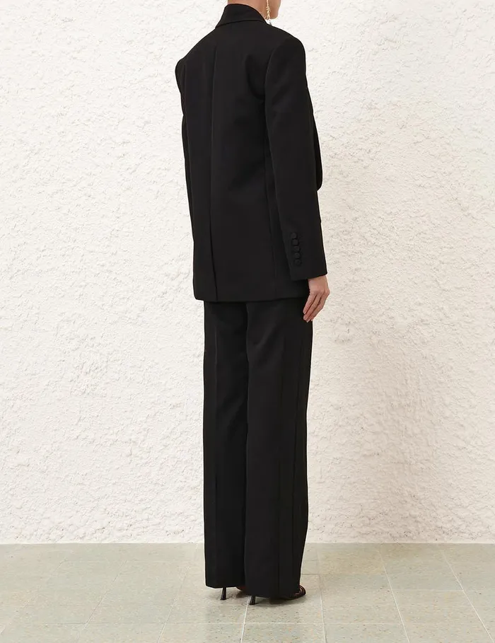Women Shorts and Pants Zimmermann Illustration Straight Tux Pant Black