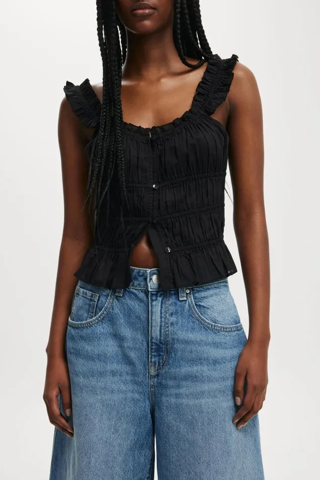 Women Shorts and Skirts Cotton On 90 S Baggy Denim Jort Azure Blue