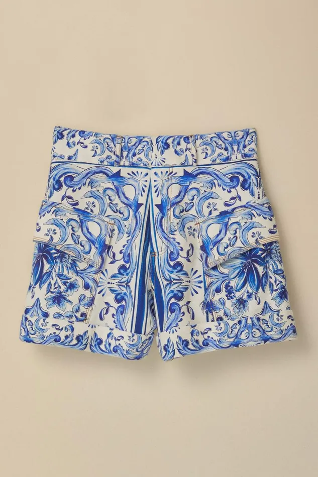Women Shorts Farm Rio Garden Tiles Plaid Shorts