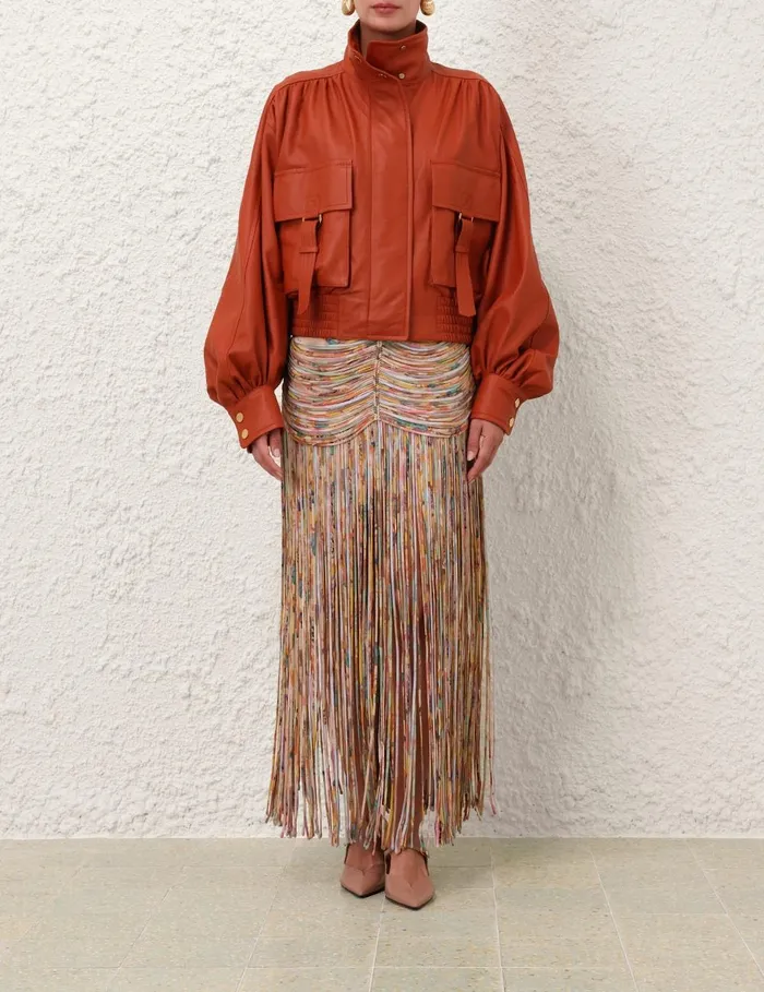 Women Skirts Zimmermann Pavilion Rouleau Maxi Skirt Mixed Eden