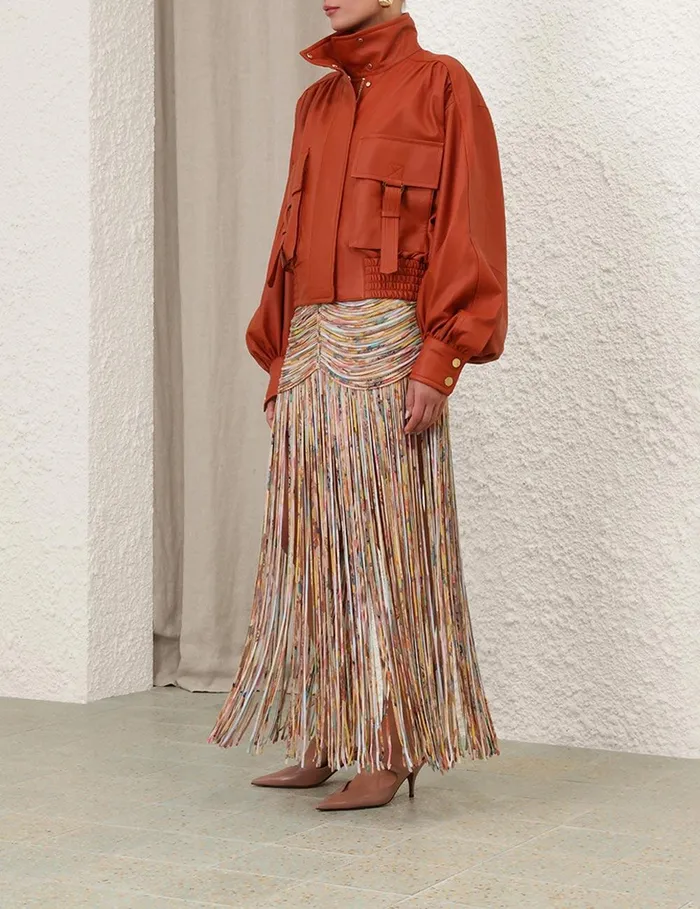 Women Skirts Zimmermann Pavilion Rouleau Maxi Skirt Mixed Eden