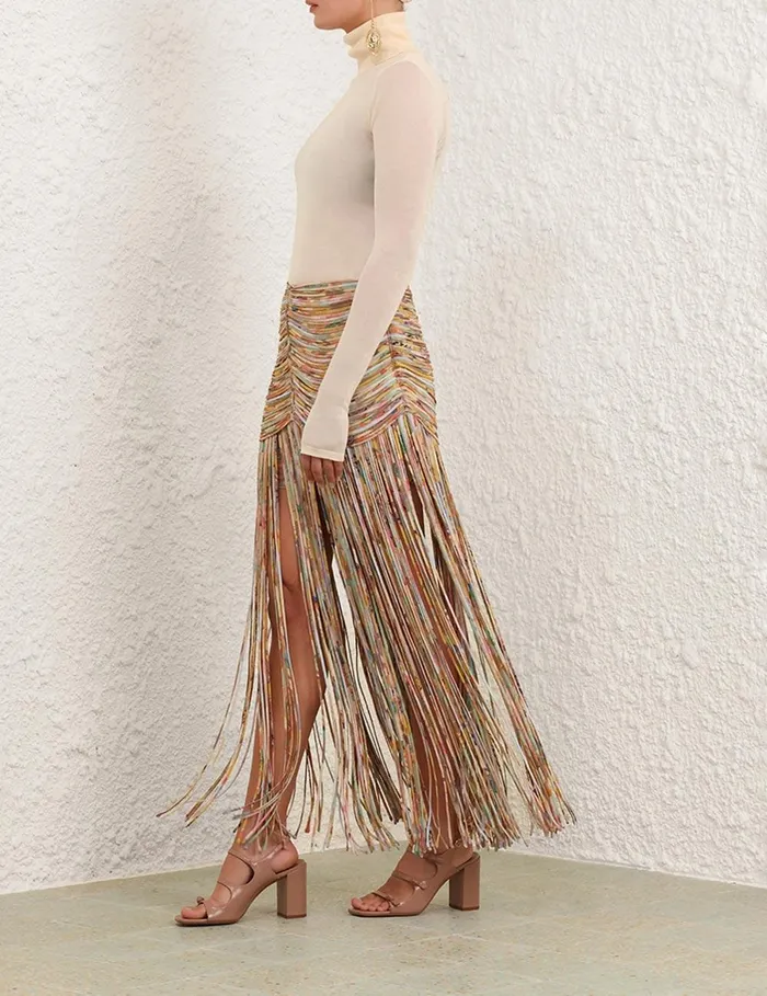 Women Skirts Zimmermann Pavilion Rouleau Maxi Skirt Mixed Eden