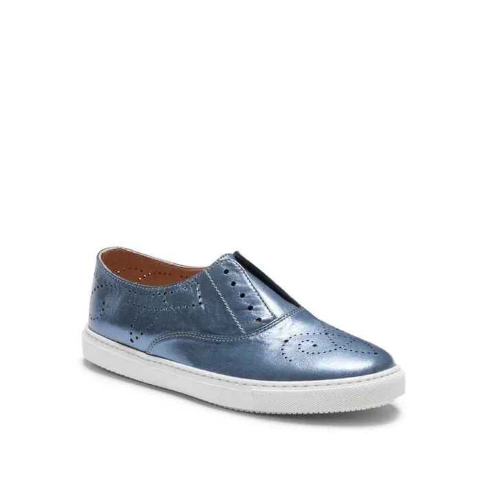 Women Sneaker Hobo Sport In Pelle Avio Blue Fratelli Rossetti Sneakers