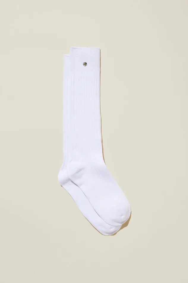 Women Socks Cotton On 90S Sport Sock White