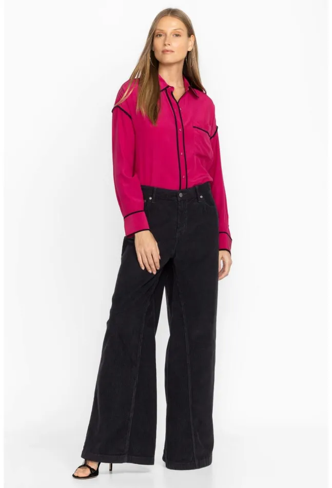Women Suki Wide Leg Jean Black Johnny Was Bottoms